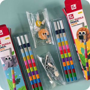 Lego Pencil Set of 3 Pencils with lego