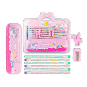 Unicorn Stationery Hamper Wid Metal Geometry Box